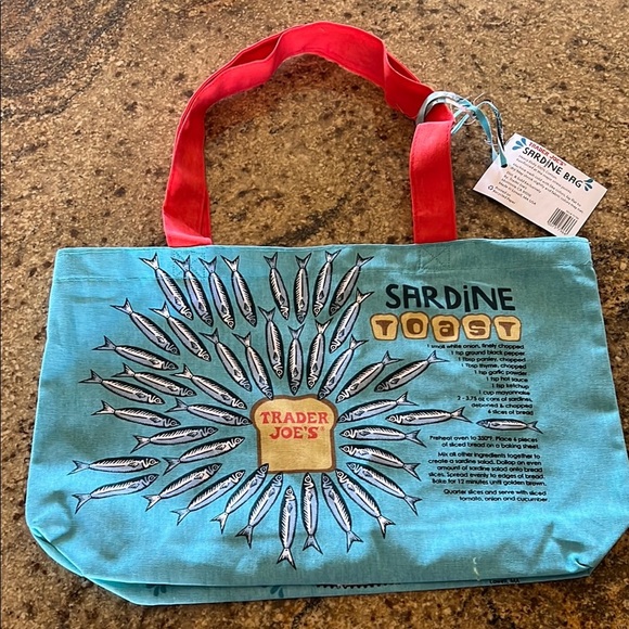 🧀🐟Trader Joe’s 2 PACK Reusable Eco Cotton Shopping Grocery Tote Bags🧀🐟 - Picture 4 of 15